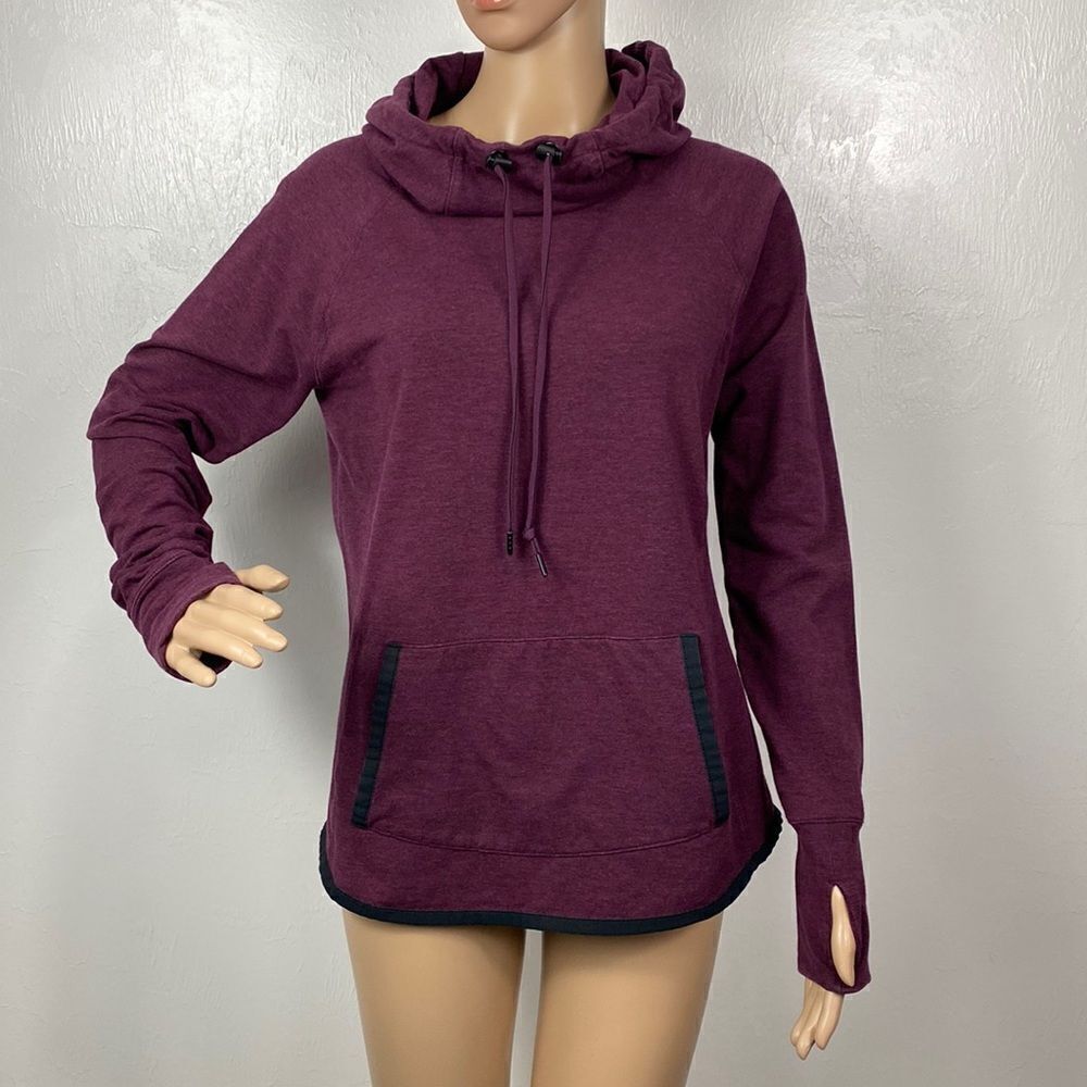 ❤️Last Chance Athleta Sentry Maroon Drawstring Hoodie Pullover size S